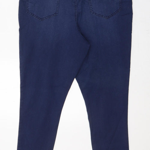 F&F Womens Blue  Cotton Jegging Jeans Size 20 L28 in Regular