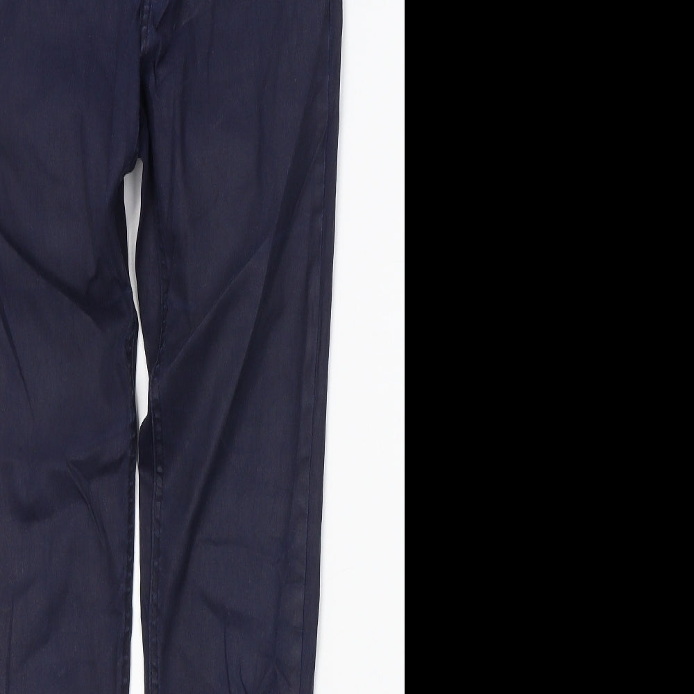 Mango Womens Black  Cotton Skinny Jeans Size 10 L28 in Regular Button