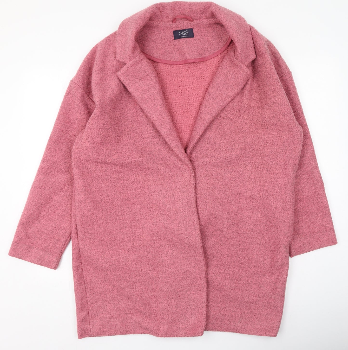 Marks and Spencer Womens Pink   Trench Coat Coatigan Size 16