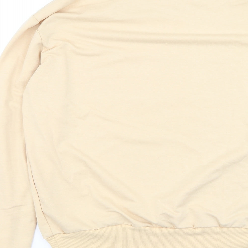 Preworn Womens Orange  Cotton Pullover Sweatshirt Size S