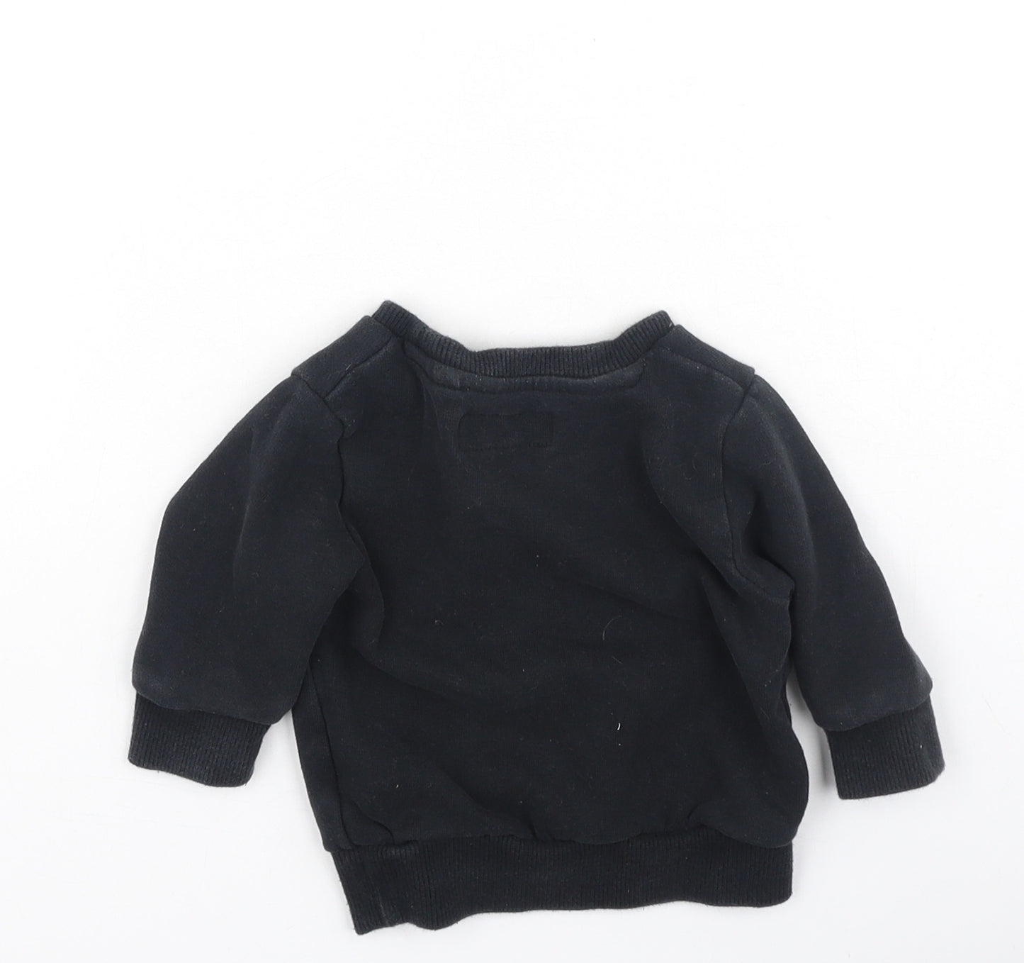 NEXT Baby Black  Cotton Pullover Jumper Size 3-6 Months   - Little Legend