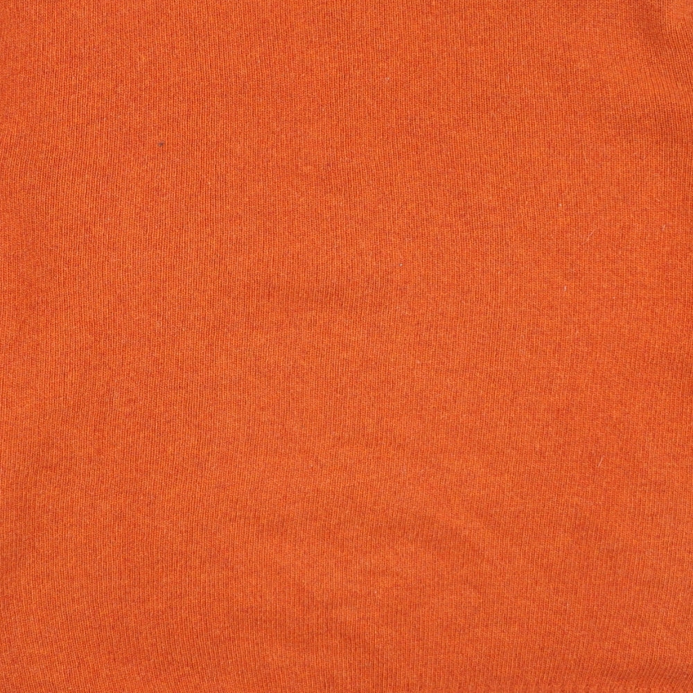 Enzo Lorenzo  Mens Orange Round Neck  Wool Pullover Jumper Size L