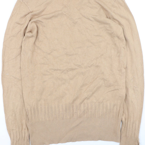 Dorothy Perkins Womens Brown V-Neck  Viscose Pullover Jumper Size 10