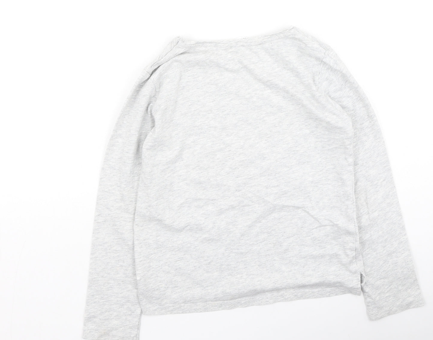 H&M Girls Grey  Cotton Basic Casual Size 6-7 Years Round Neck  - Unicorn