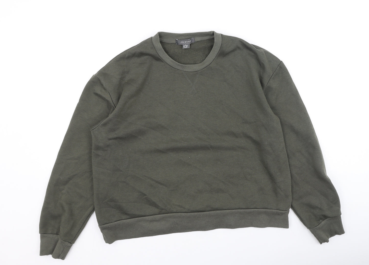 Primark  Womens Green  Cotton Pullover Sweatshirt Size S