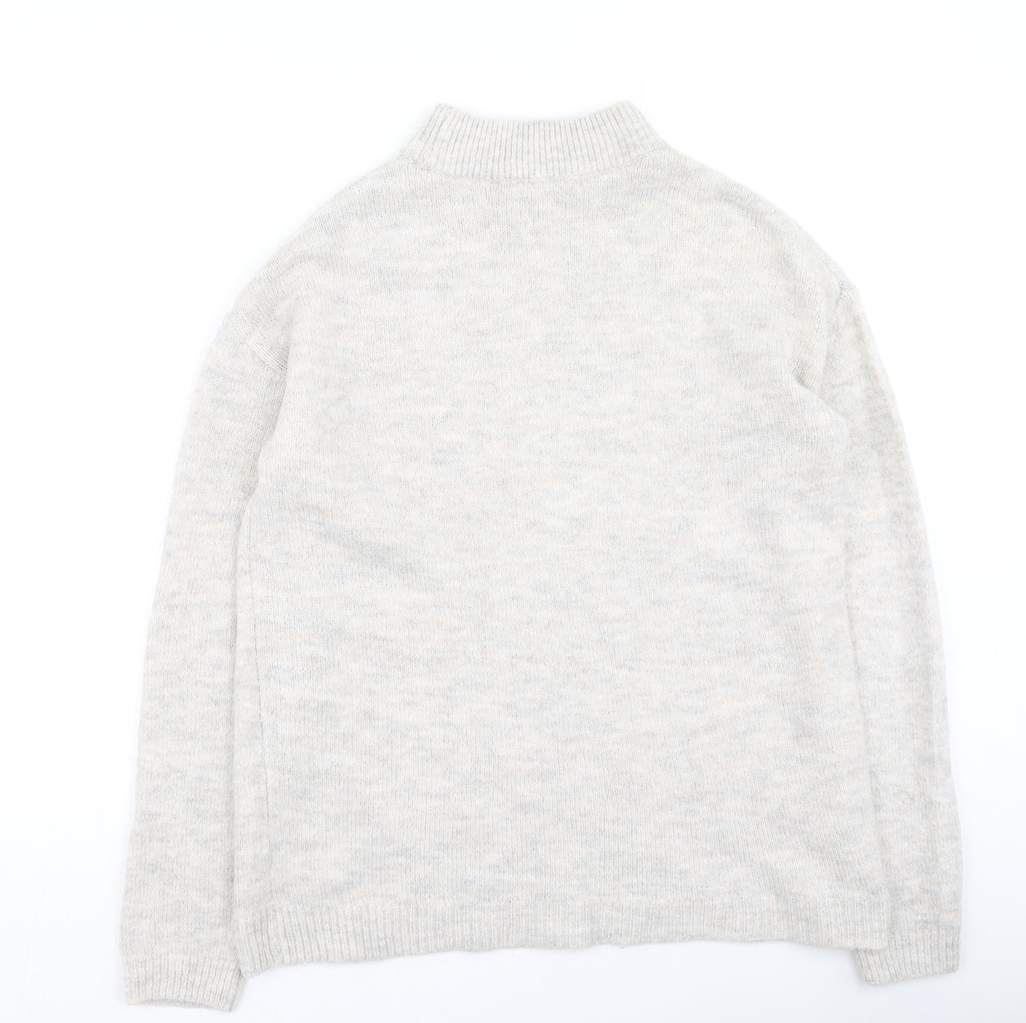 NEXT Womens Beige Round Neck  Acrylic Pullover Jumper Size 12