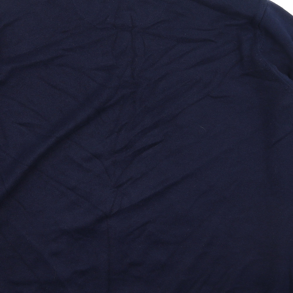 Marks and Spencer Mens Blue V-Neck  Cotton Pullover Jumper Size 2XL