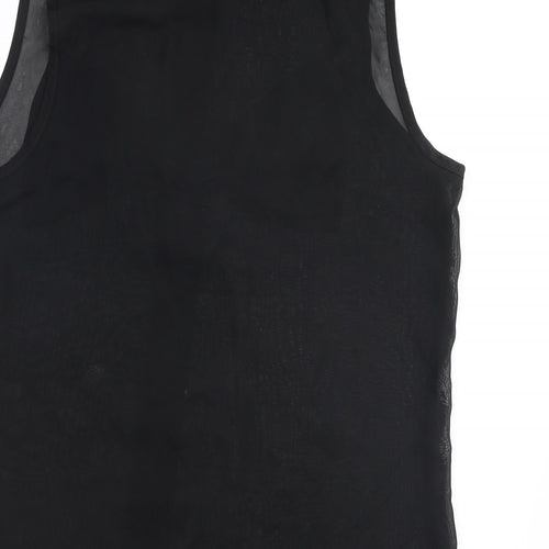 RT Womens Black  Polyester Basic Blouse Size XL Collared