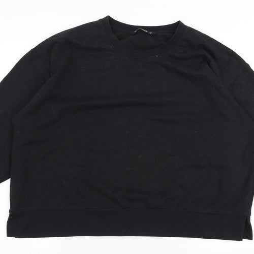 Dunnes Stores Womens Black  Polyester Pullover Sweatshirt Size XL  Pullover