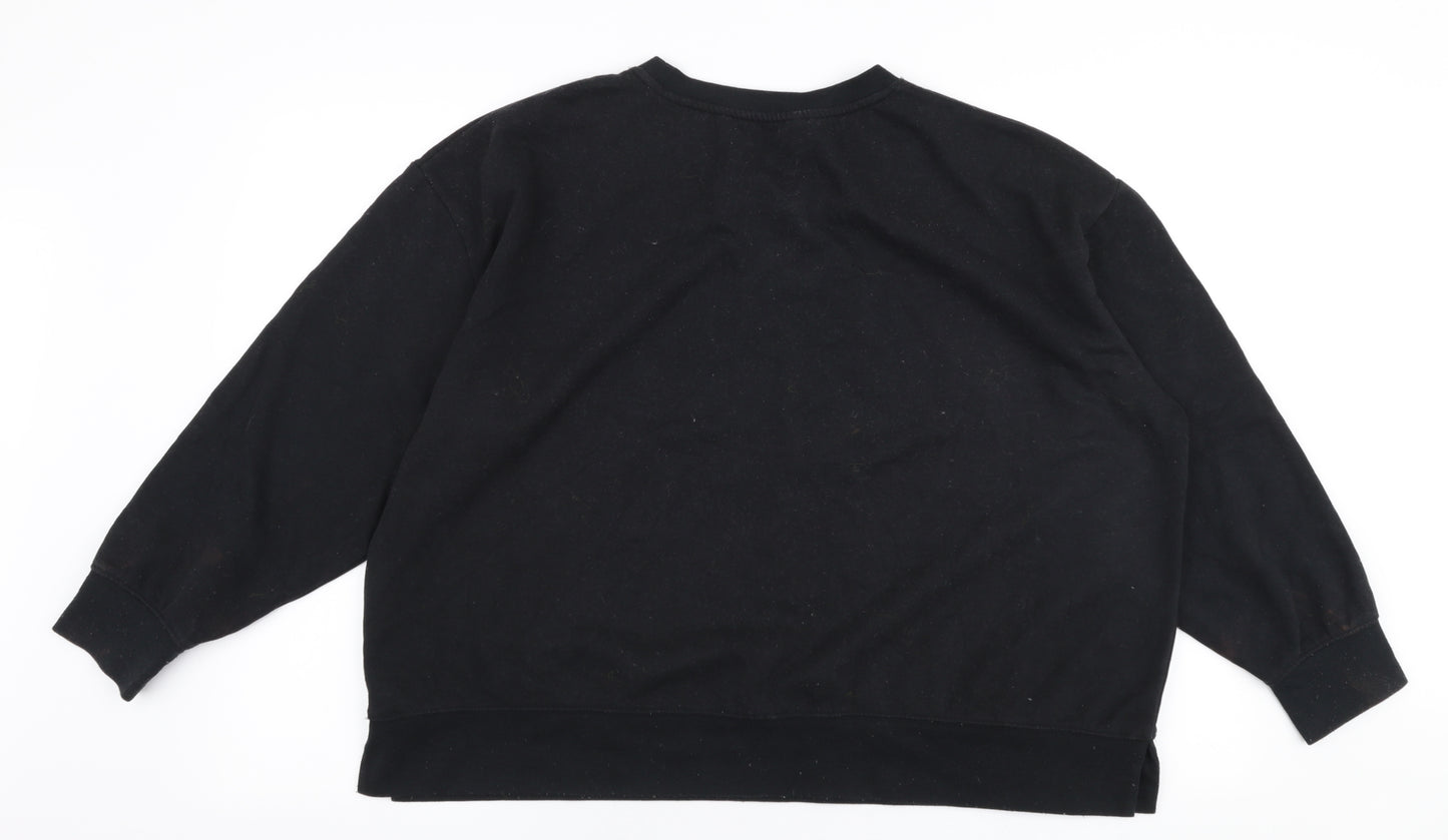 Dunnes Stores Womens Black  Polyester Pullover Sweatshirt Size XL  Pullover