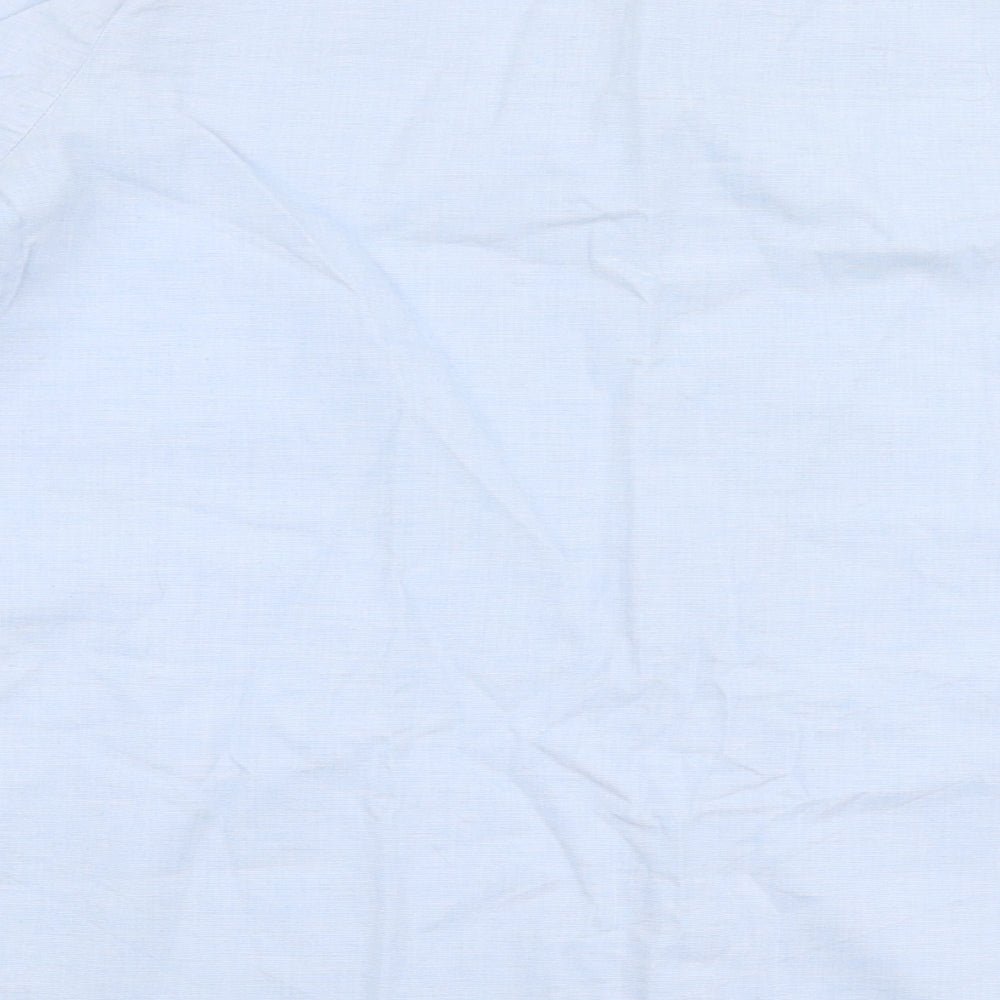 New Look Womens Blue  Cotton Basic Blouse Size 10 Off the Shoulder