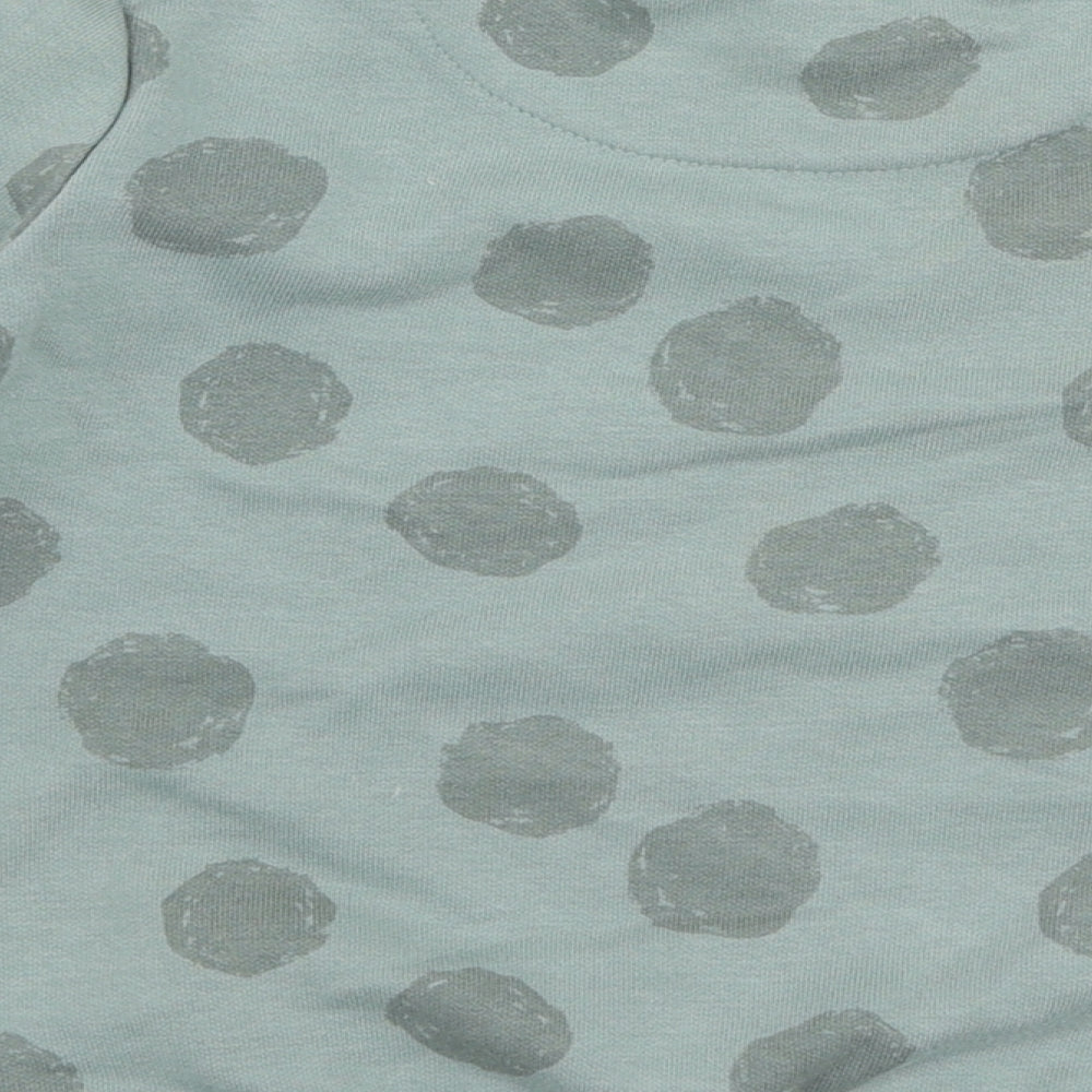 F&F Girls Green Polka Dot Cotton Pullover Sweatshirt Size 4-5 Years  Pullover