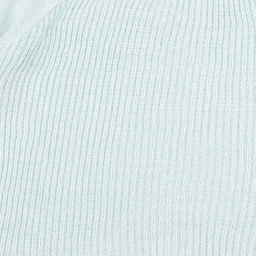 Missguided Womens Blue Round Neck  Acrylic Pullover Jumper Size 12