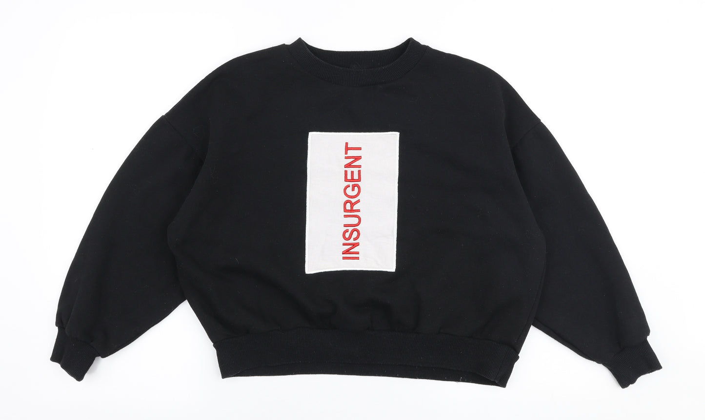 Preworn Womens Black  Polyester Pullover Sweatshirt Size XS  Pullover - Insurgent