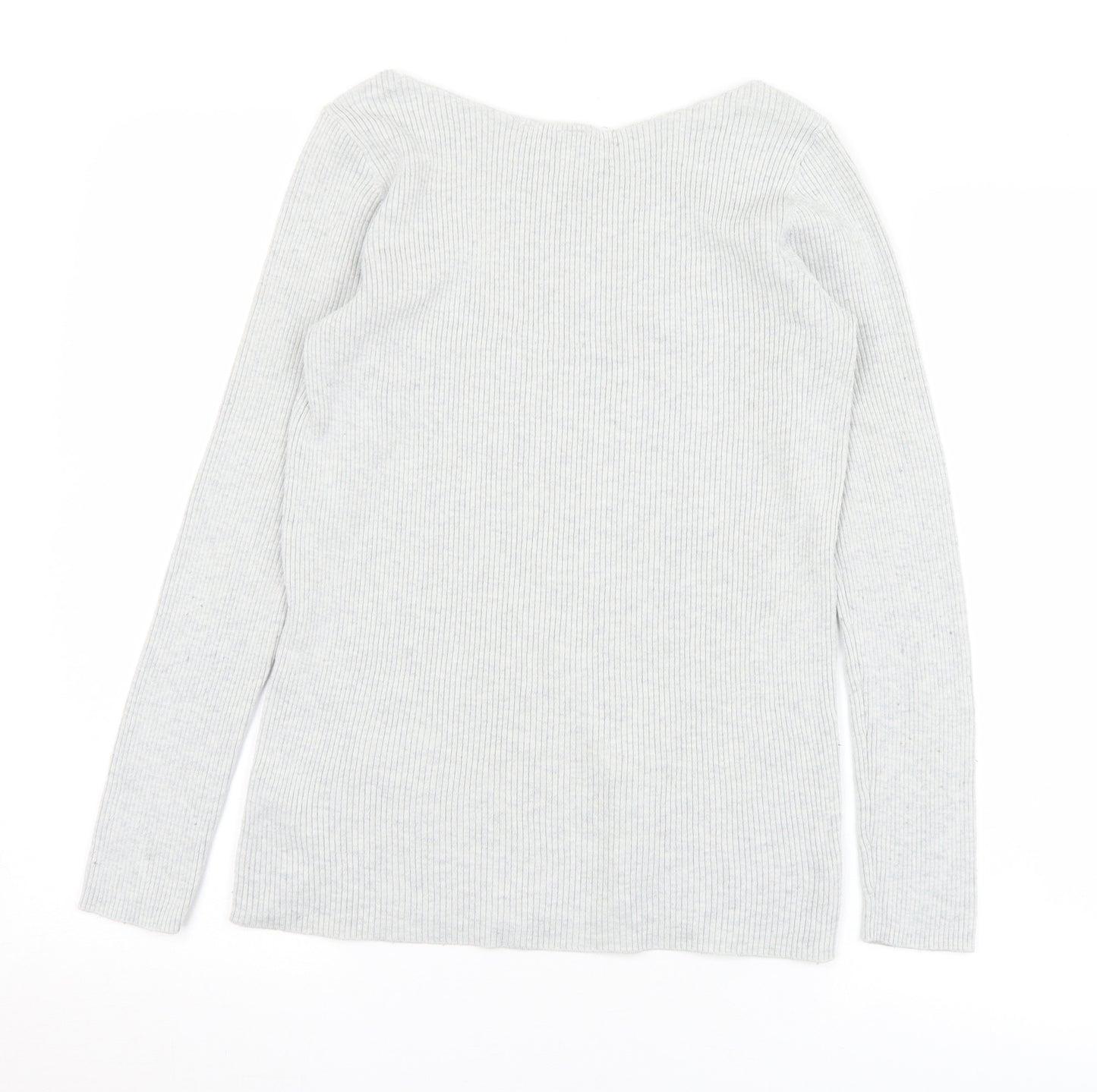 Gap Womens Grey Boat Neck  Acrylic Pullover Jumper Size XS