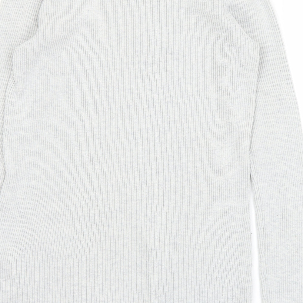 Gap Womens Grey Boat Neck  Acrylic Pullover Jumper Size XS