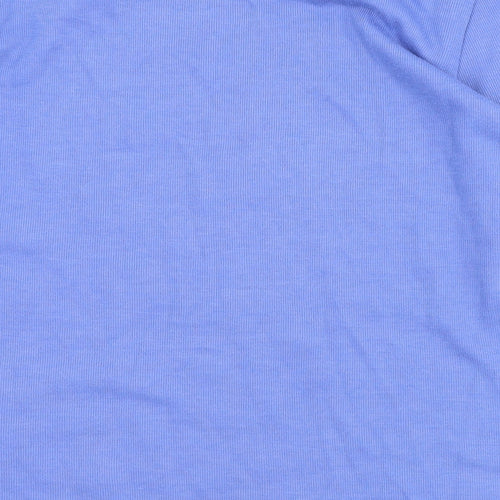 Love Leisure Womens Blue Square Neck  Polyester Pullover Jumper Size 12