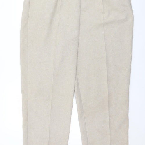 BM Womens Beige  Polyester Trousers  Size 20 L29 in Regular