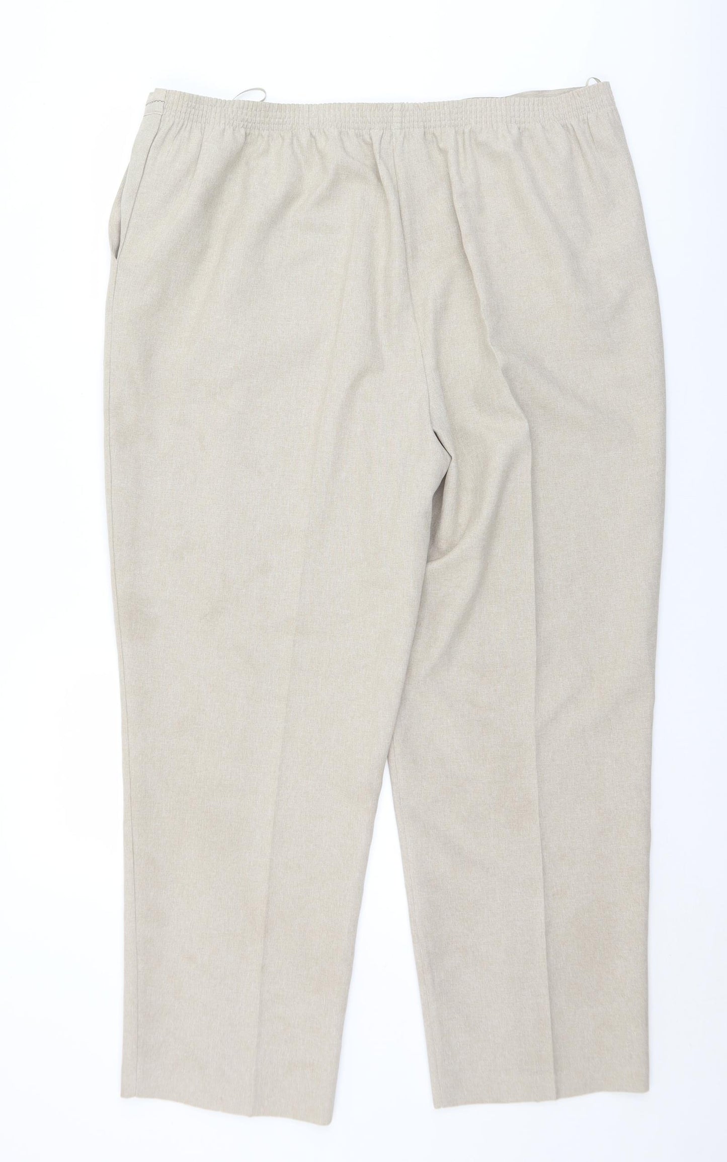 BM Womens Beige  Polyester Trousers  Size 20 L29 in Regular