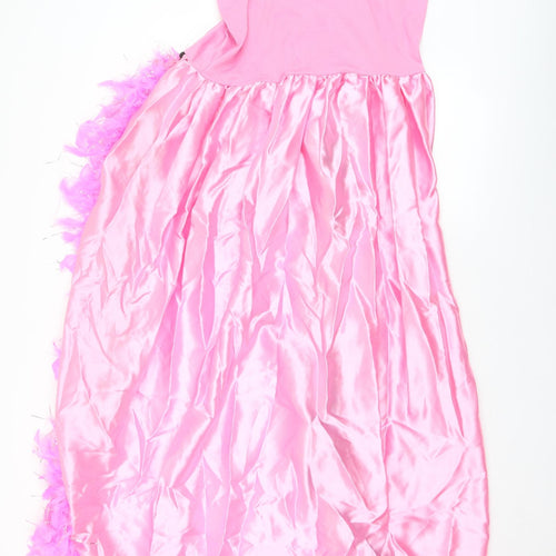 Smiffys Womens Pink  Polyester Wrap Dress  Size M  Round Neck  - Fancy Dress