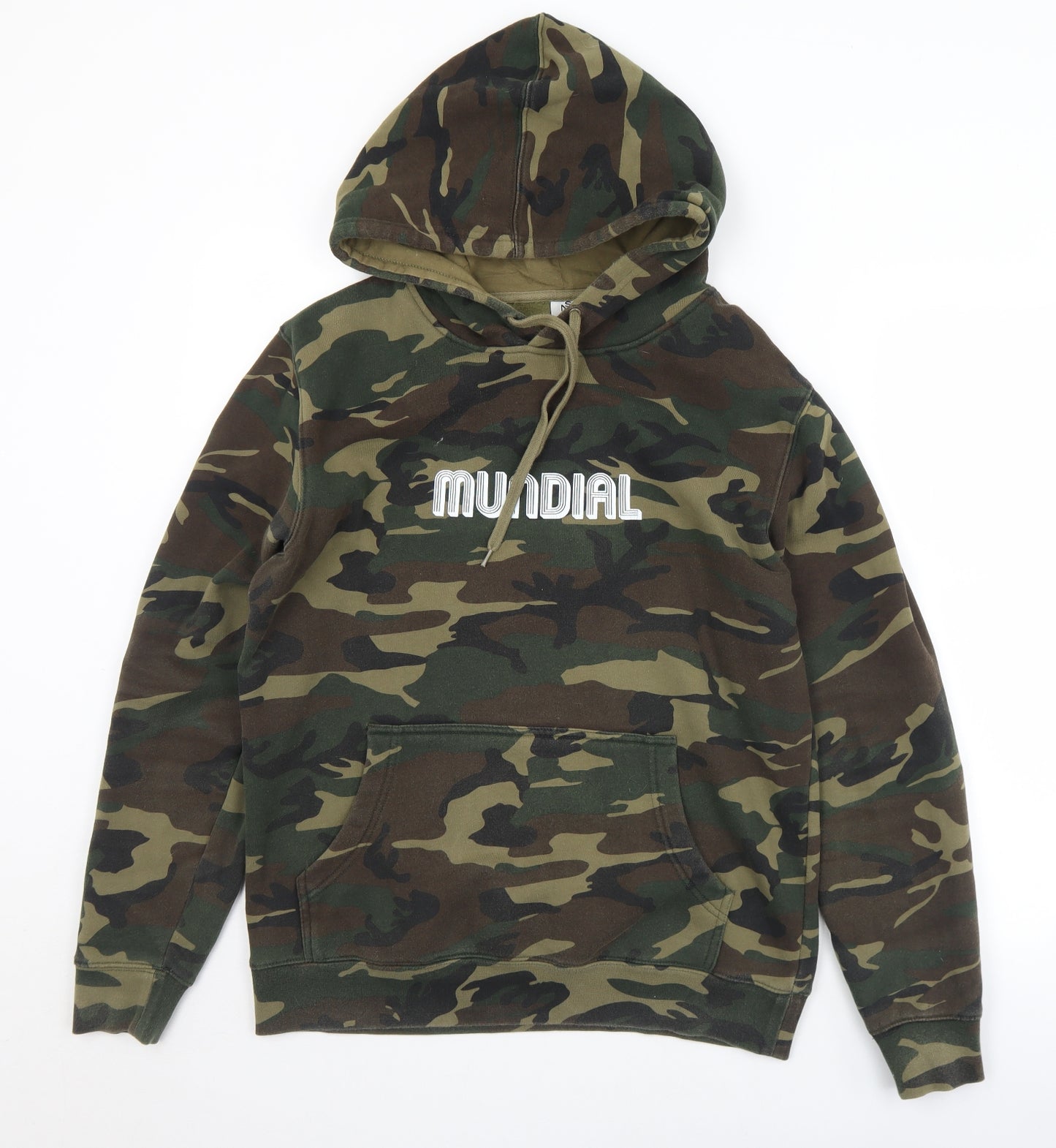 Sporting Club De Mundal Mens Green Camouflage Polyester Pullover Hoodie Size S   - Logo