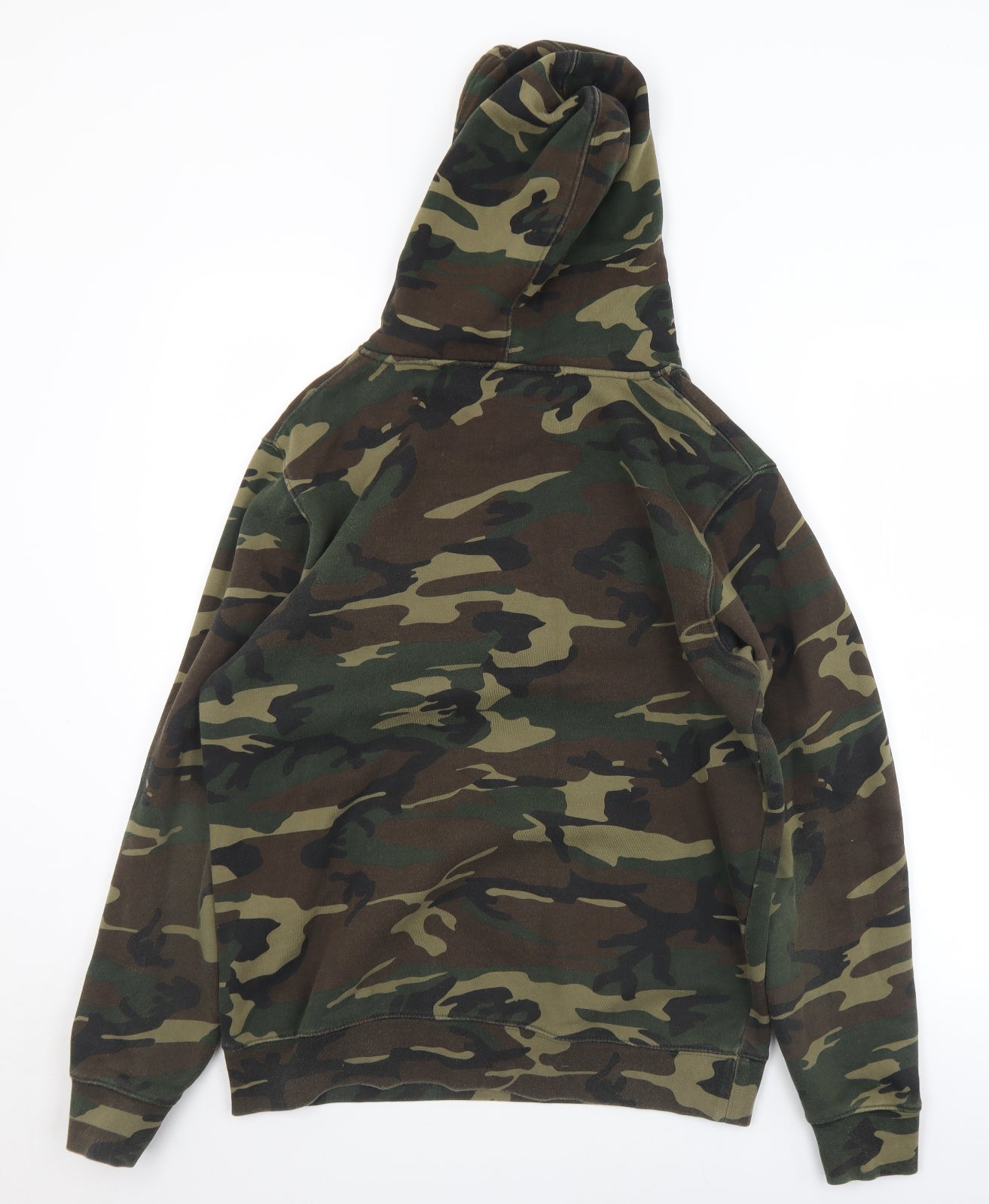 Sporting Club De Mundal Mens Green Camouflage Polyester Pullover Hoodie Size S   - Logo