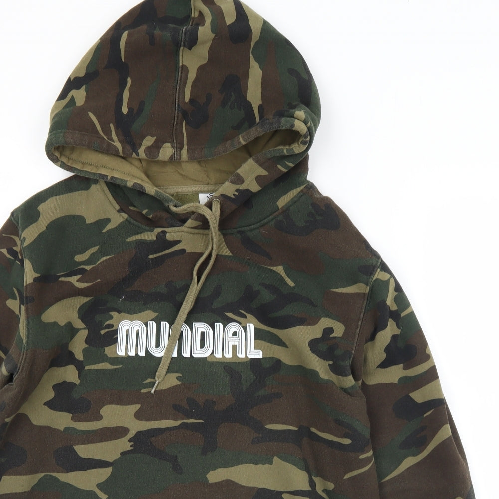 Sporting Club De Mundal Mens Green Camouflage Polyester Pullover Hoodie Size S   - Logo