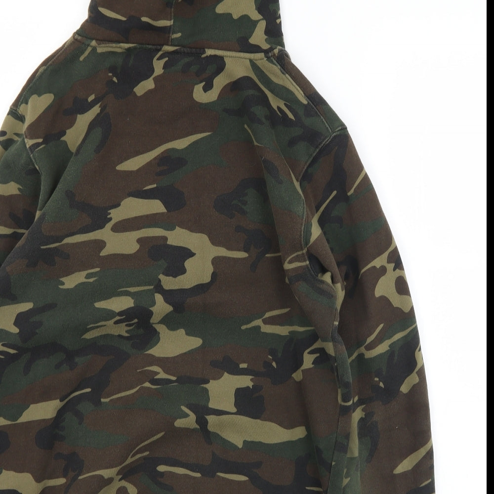 Sporting Club De Mundal Mens Green Camouflage Polyester Pullover Hoodie Size S   - Logo