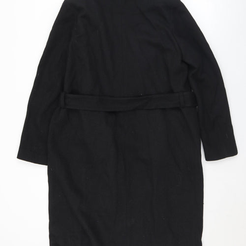River Island Womens Black   Pea Coat Coat Size 10  Tie