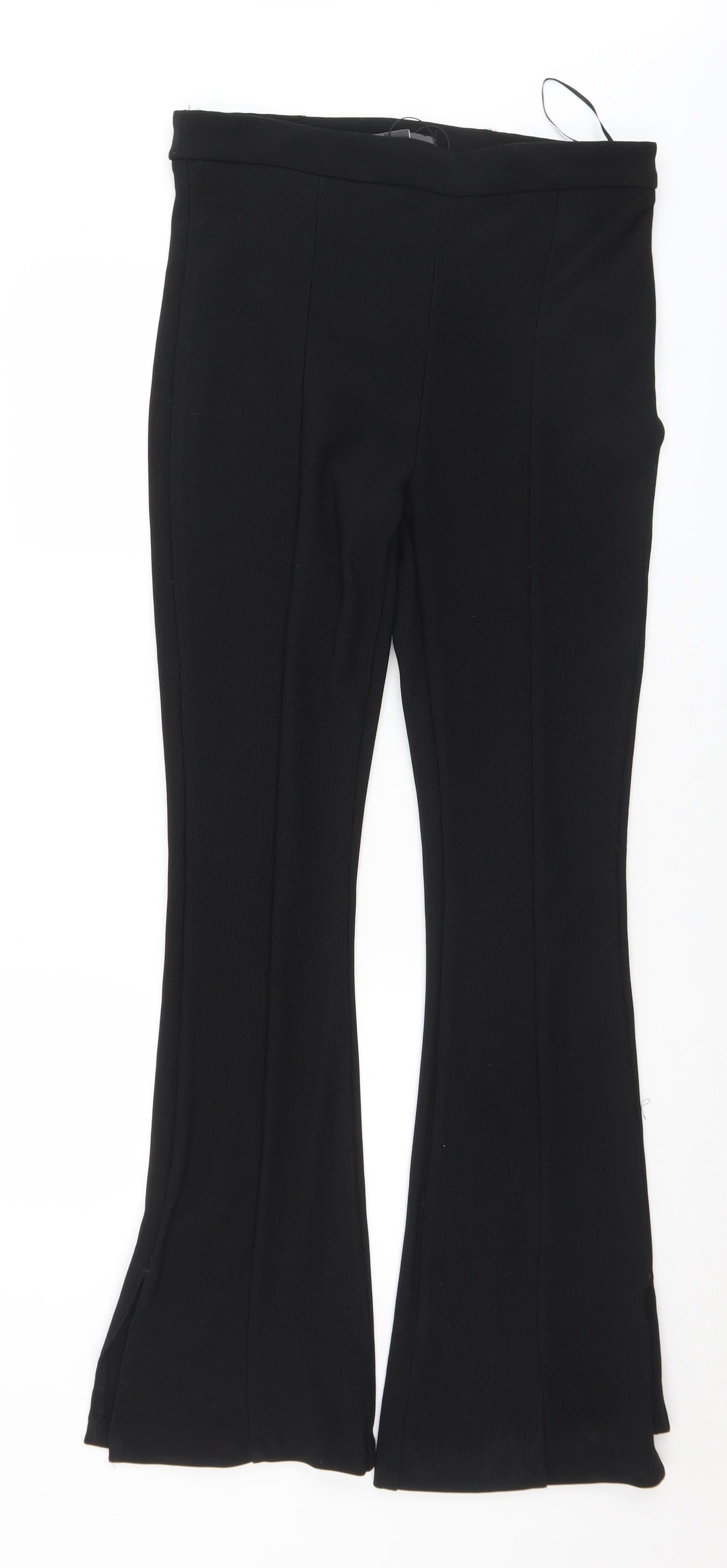 Primark Womens Black  Polyester Trousers  Size 14 L33 in Regular