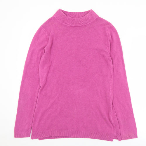 Matalan Womens Pink Mock Neck  Acrylic Pullover Jumper Size 12