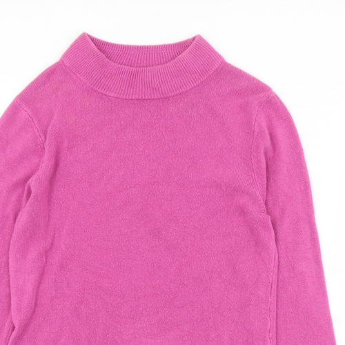 Matalan Womens Pink Mock Neck  Acrylic Pullover Jumper Size 12