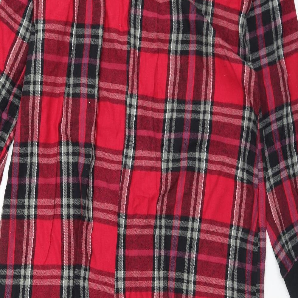 Big Feet Mens Red Plaid Cotton  One Piece Size M  Button