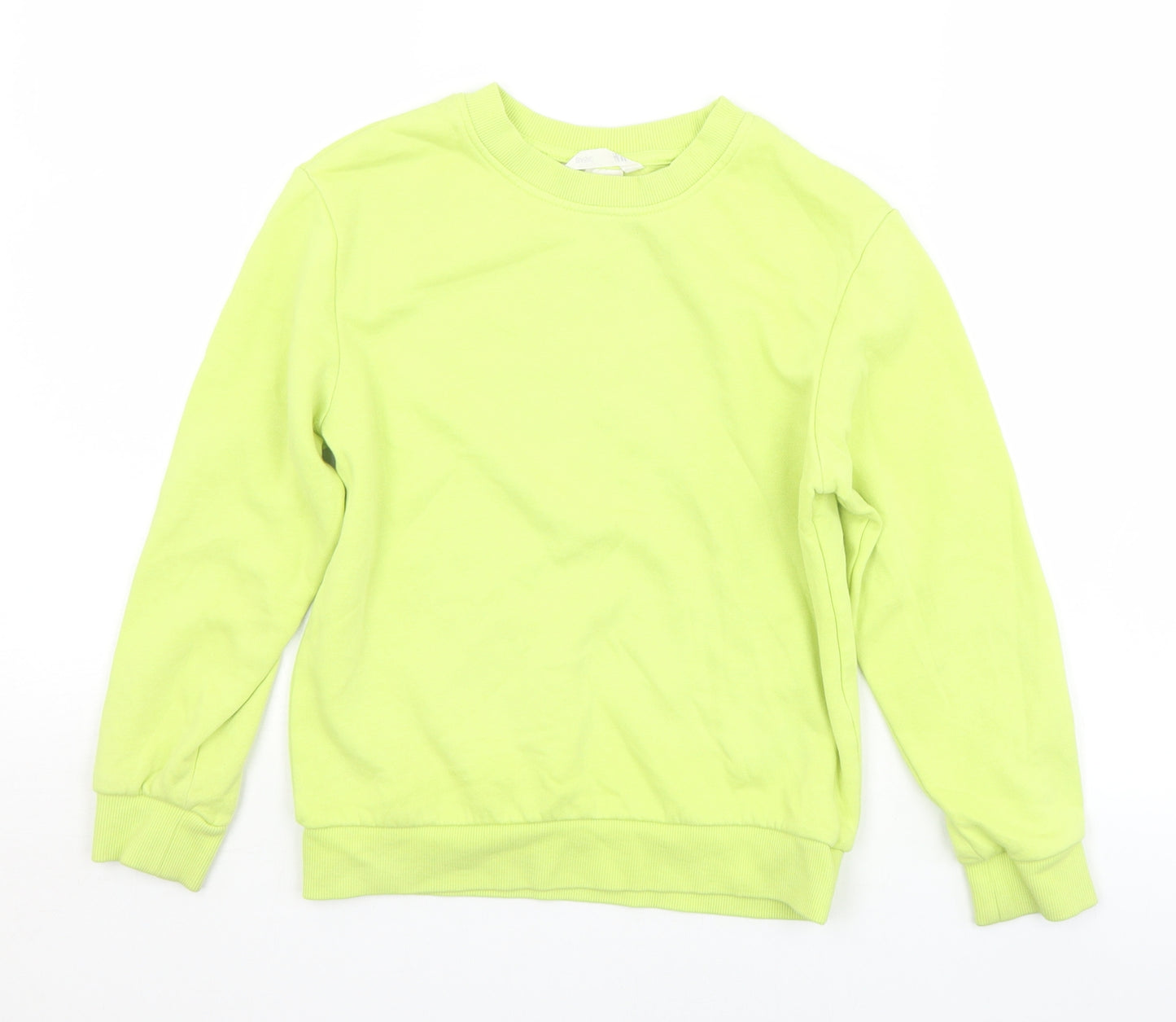 H&M Girls Green  Cotton Pullover Sweatshirt Size 6-7 Years   - 6-8 Years