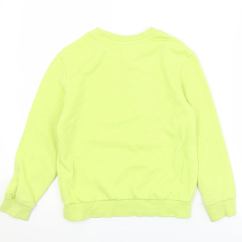H&M Girls Green  Cotton Pullover Sweatshirt Size 6-7 Years   - 6-8 Years