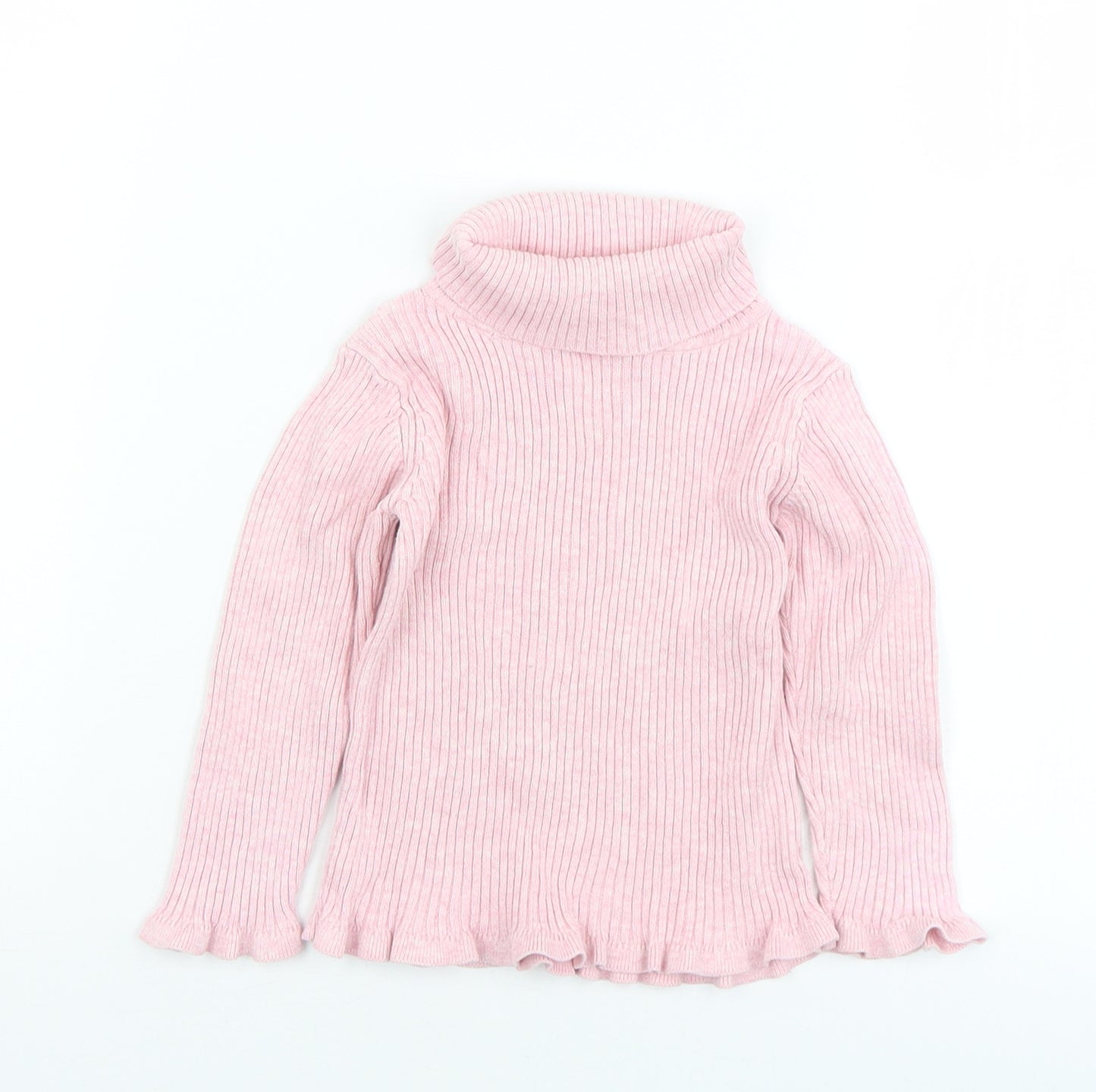 Matalan Girls Pink  Cotton Pullover Jumper Size 12-18 Months