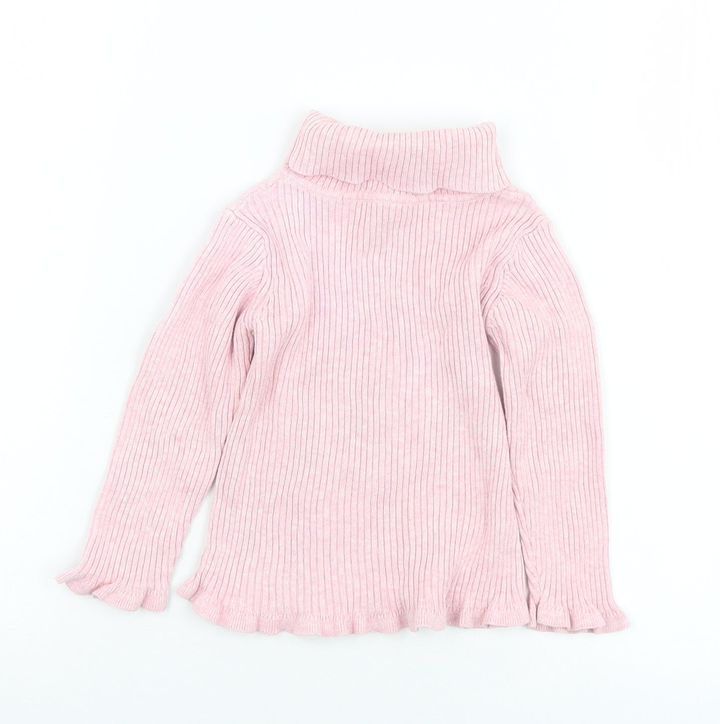 Matalan Girls Pink  Cotton Pullover Jumper Size 12-18 Months