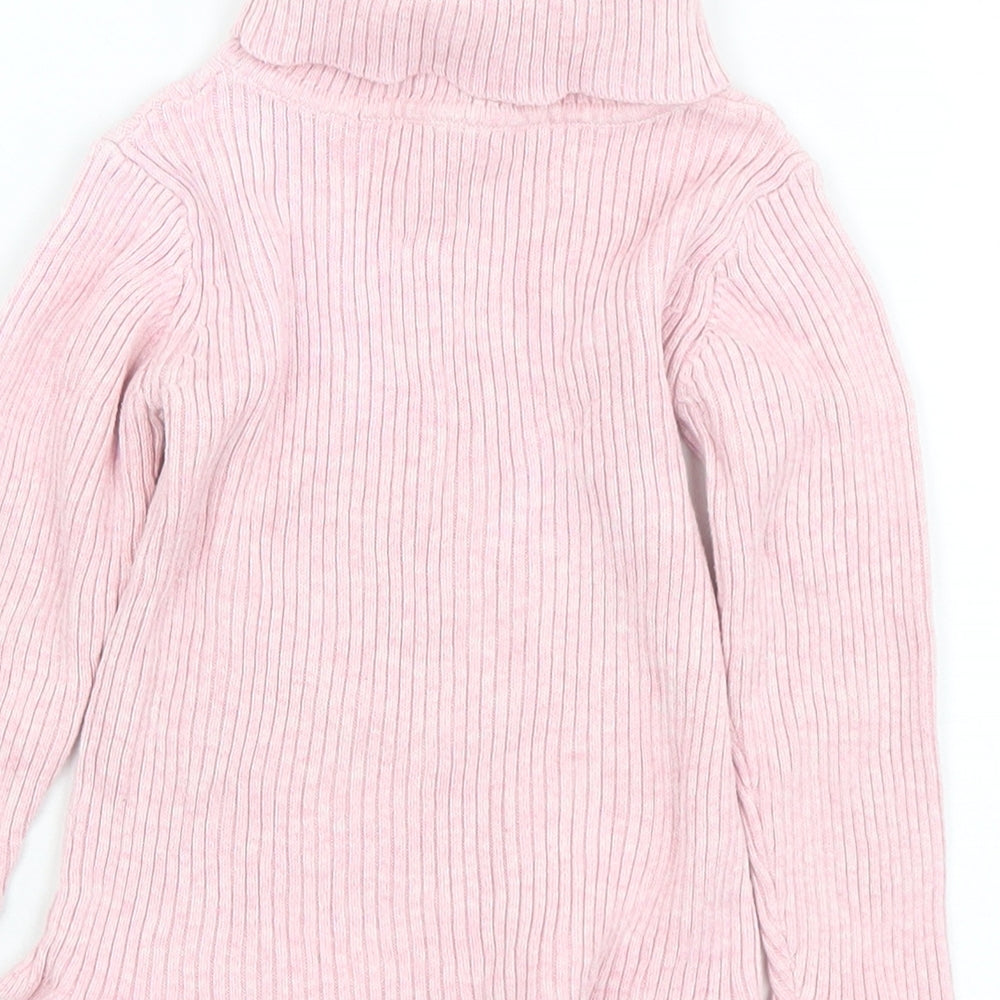 Matalan Girls Pink  Cotton Pullover Jumper Size 12-18 Months