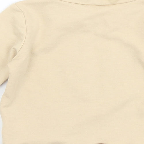 SheIn Girls Brown Animal Print Polyester Basic T-Shirt Size 9-12 Months Mock Neck  - Hey