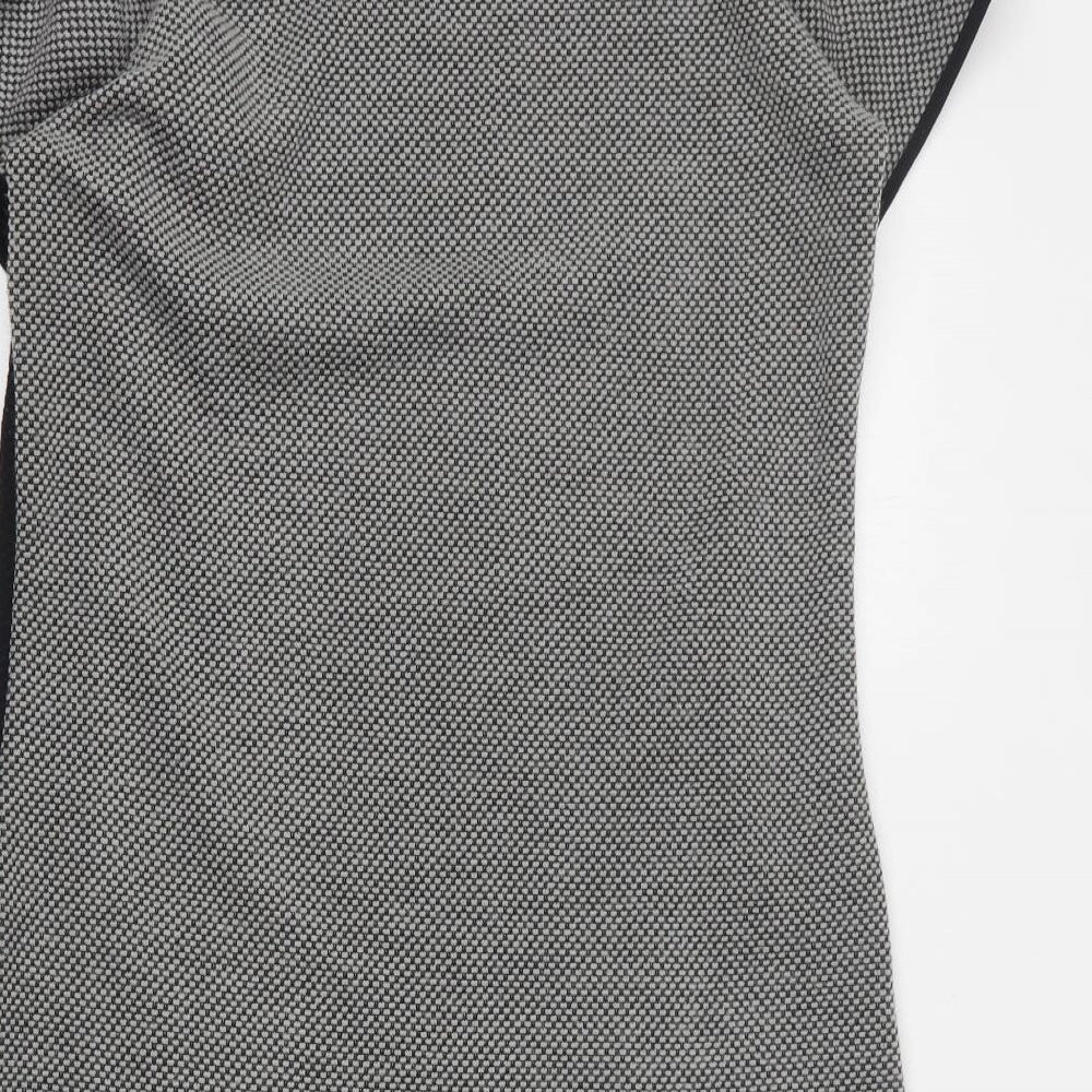 Mela London Womens Grey  Polyester Jumper Dress  Size S  Roll Neck Zip
