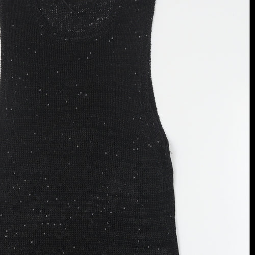 Innocence Womens Black  Polyester Basic Tank Size 12 Round Neck