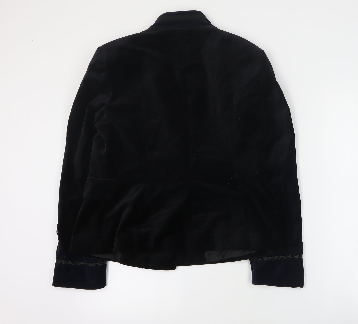 Cortefiel Womens Blue   Military Jacket Coat Size 10  Button
