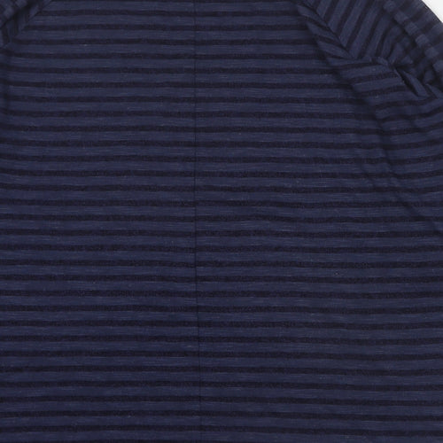 NEXT Womens Blue Round Neck Striped Polyester Pullover Jumper Size 22