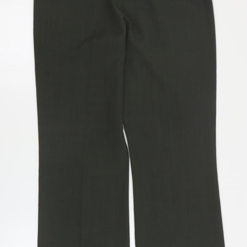 Select Womens Green  Polyester Dress Pants Trousers Size 14 L32 in Regular Zip