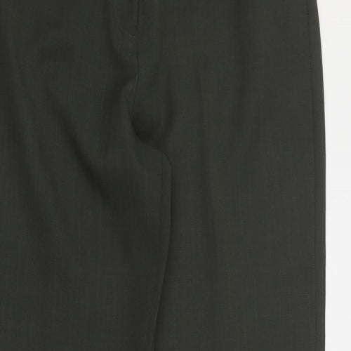 Select Womens Green  Polyester Dress Pants Trousers Size 14 L32 in Regular Zip