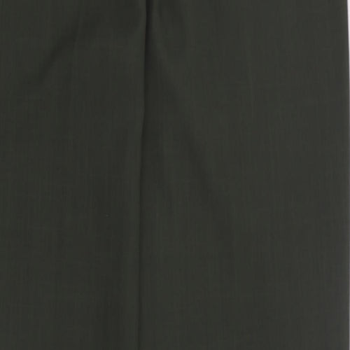 Select Womens Green  Polyester Dress Pants Trousers Size 14 L32 in Regular Zip