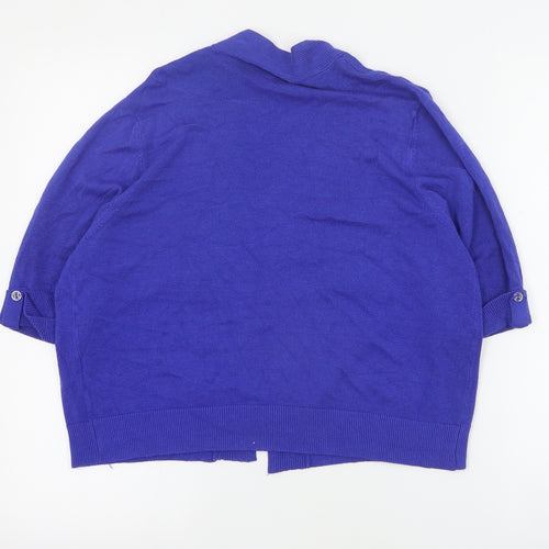 Millers Womens Blue V-Neck  Viscose Cardigan Jumper Size XL