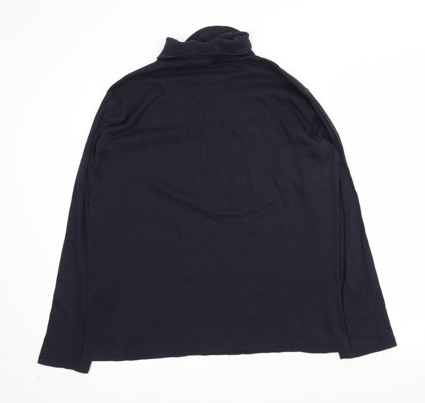New Look Womens Blue Roll Neck  Cotton Pullover Jumper Size 18