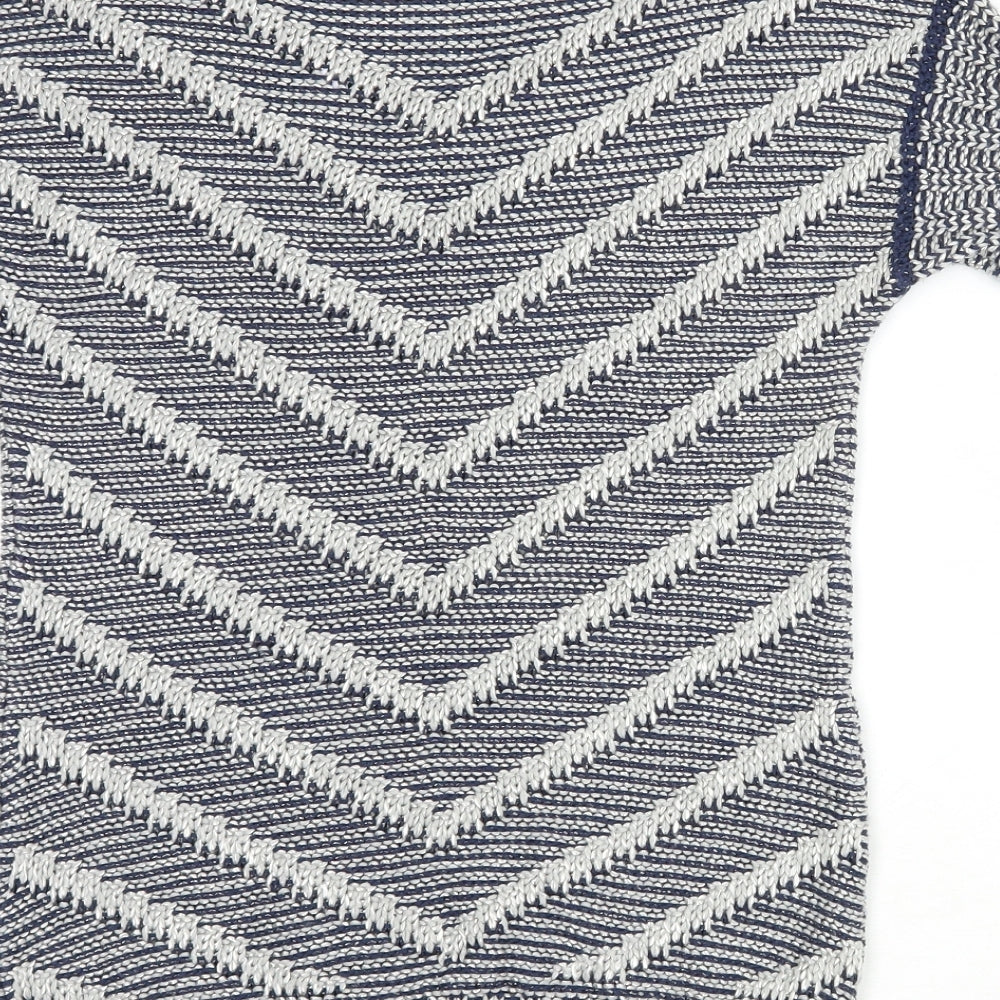 Per Una Womens Blue  Acrylic Basic T-Shirt Size S Round Neck