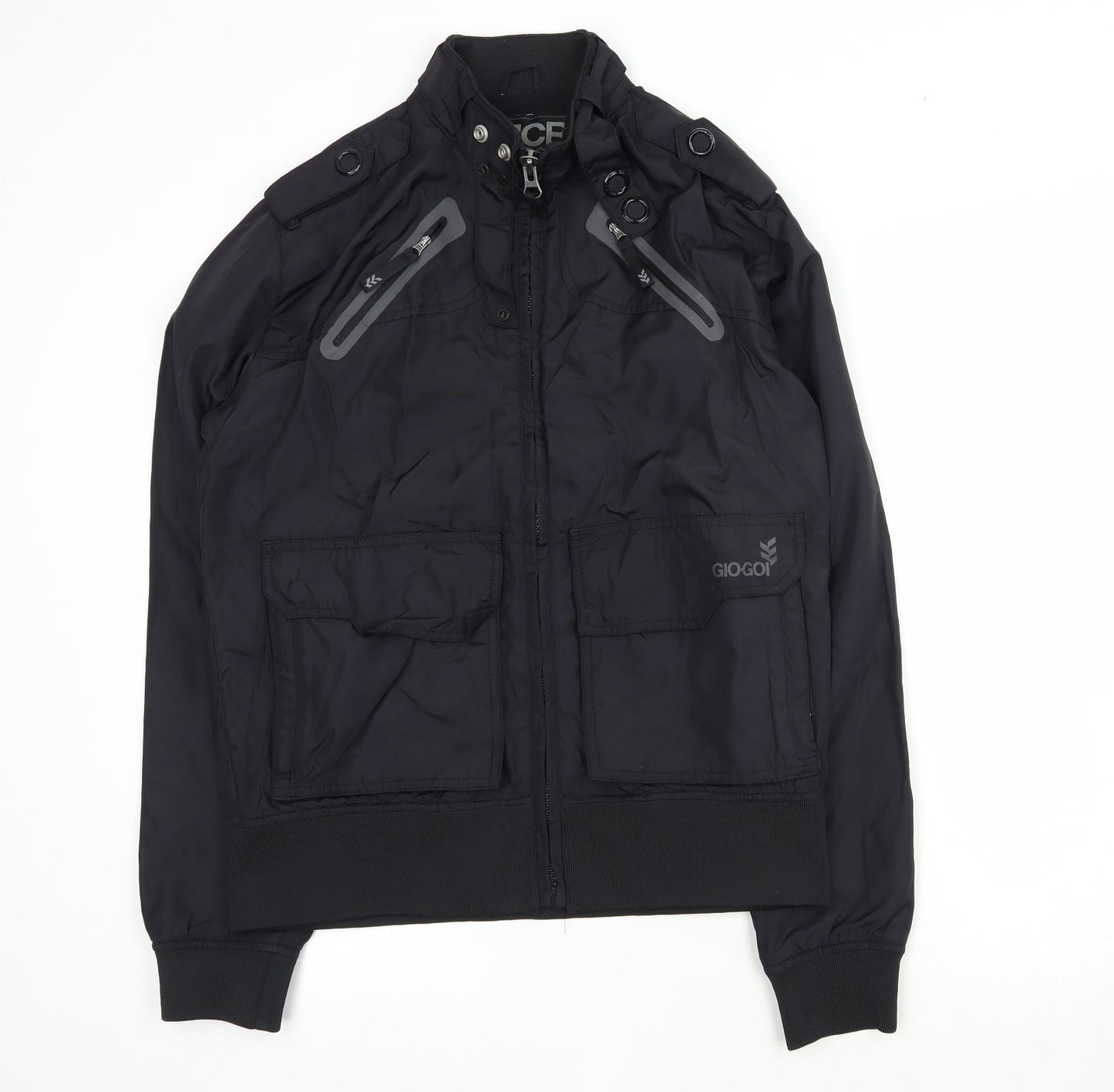 Gio-Goi Mens Black   Jacket Coat Size S  Zip